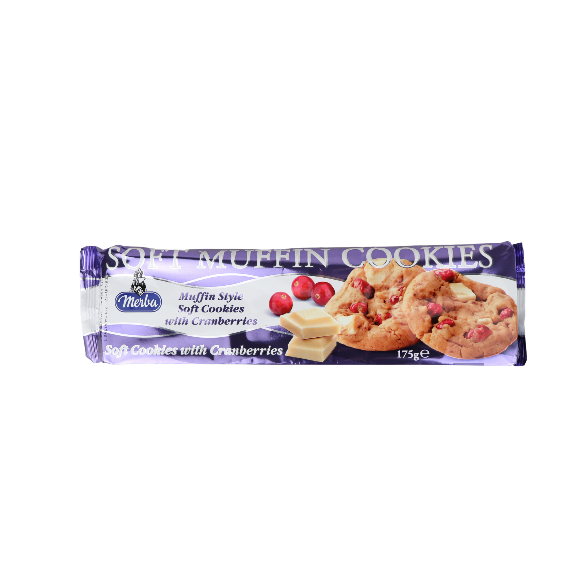Merba Muffin Style Soft Cookies with Cranberries 175g